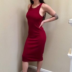 Red Textured Dress